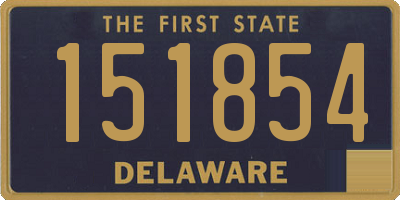 DE license plate 151854