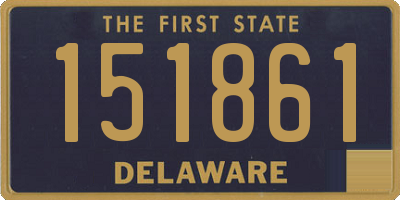 DE license plate 151861