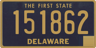 DE license plate 151862