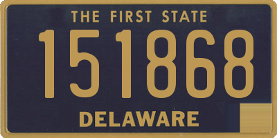 DE license plate 151868