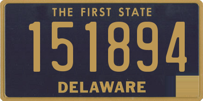 DE license plate 151894