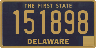 DE license plate 151898