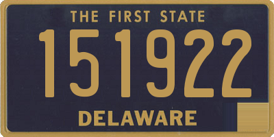 DE license plate 151922