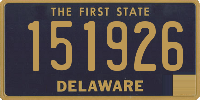 DE license plate 151926