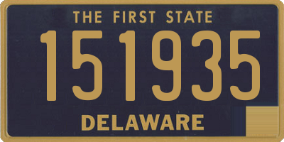 DE license plate 151935