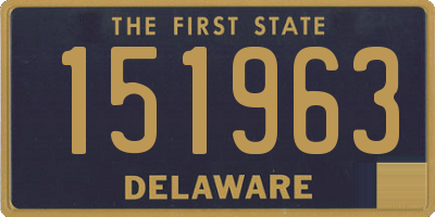 DE license plate 151963