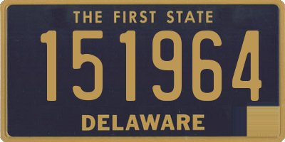 DE license plate 151964