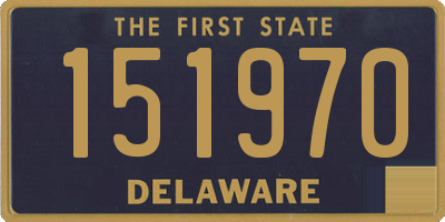 DE license plate 151970