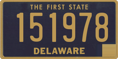 DE license plate 151978