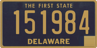 DE license plate 151984