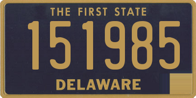 DE license plate 151985