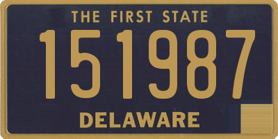 DE license plate 151987