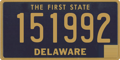 DE license plate 151992