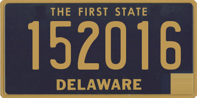 DE license plate 152016