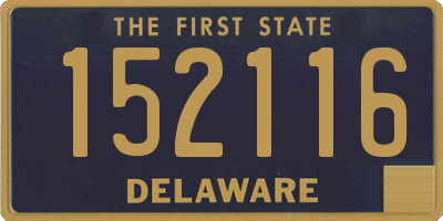 DE license plate 152116