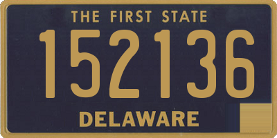 DE license plate 152136