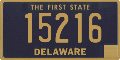 DE license plate 15216