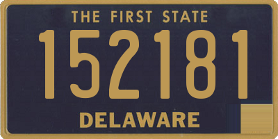 DE license plate 152181