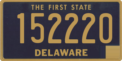 DE license plate 152220