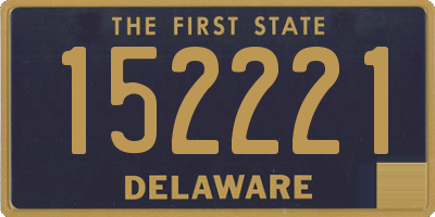 DE license plate 152221