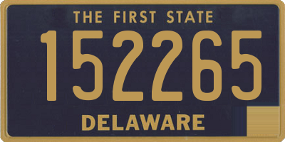 DE license plate 152265