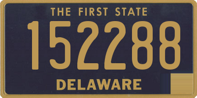 DE license plate 152288