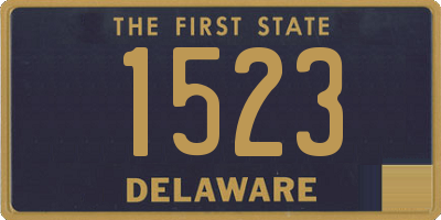 DE license plate 1523