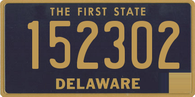 DE license plate 152302