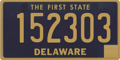 DE license plate 152303