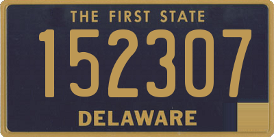 DE license plate 152307