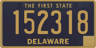 DE license plate 152318