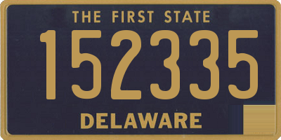 DE license plate 152335