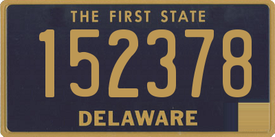 DE license plate 152378