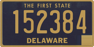 DE license plate 152384