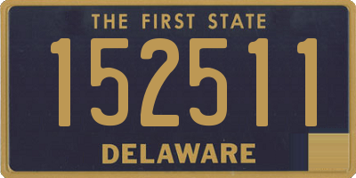 DE license plate 152511