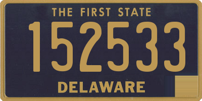 DE license plate 152533