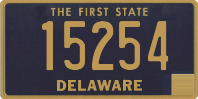 DE license plate 15254