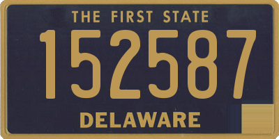 DE license plate 152587