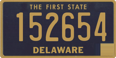 DE license plate 152654