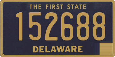 DE license plate 152688