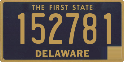 DE license plate 152781