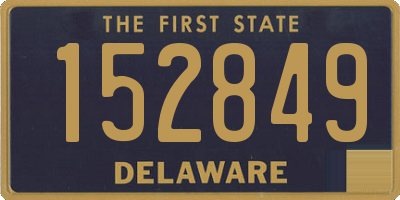 DE license plate 152849