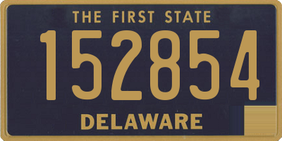 DE license plate 152854