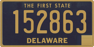 DE license plate 152863