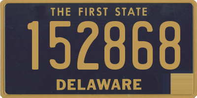 DE license plate 152868