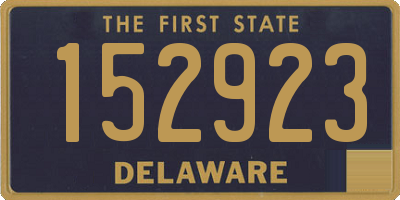 DE license plate 152923