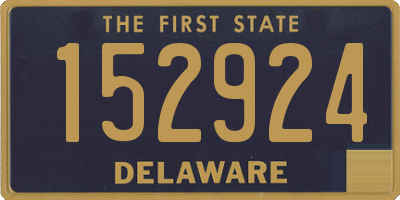 DE license plate 152924