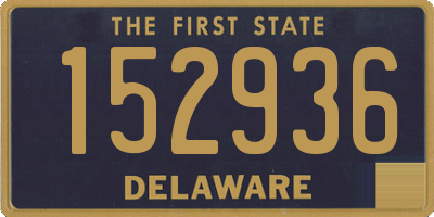 DE license plate 152936