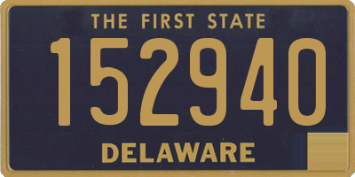 DE license plate 152940