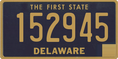 DE license plate 152945